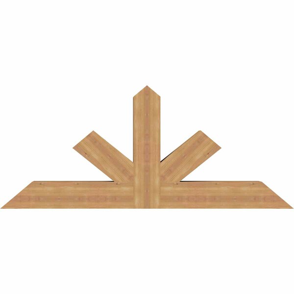 Ekena Millwork Saratoga Timber Gable Bracket, Western Red Cedar, 60"W x 25"H x 5 1/2"D x 5 1/2"F, 10/12 Pitch GBW060X25X0606SAR00SWR - main